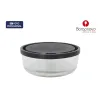 Lunch box Borgonovo Igloo lines Blue Transparent Glass 800 ml (12 Units)