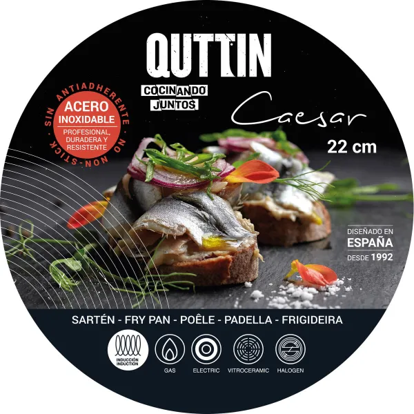 Сковорода Quttin CAESAR Серебристый Сталь Ø 22 cm (6 штук)