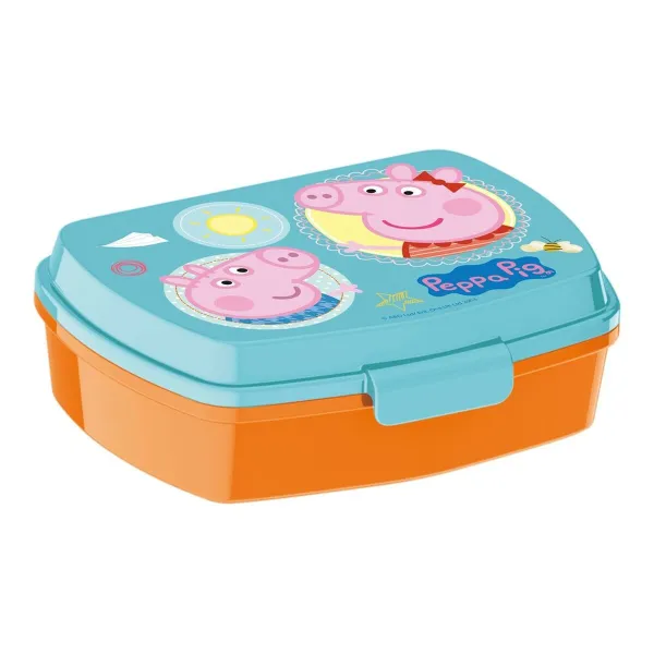 Sviestmaižu Kastīte Peppa Pig Having fun Plastmasa Gaiši Rozā (17 x 5.6 x 13.3 cm)