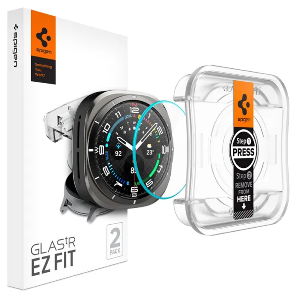 Spigen GLAS.TR EZ FIT 2-Pack - Tempered glass for Samsung Galaxy Watch Ultra 47 mm (2025/2024) (2 pieces)