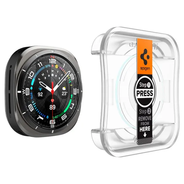 Spigen GLAS.TR EZ FIT 2-Pack - Tempered glass for Samsung Galaxy Watch Ultra 47 mm (2025/2024) (2 pieces)