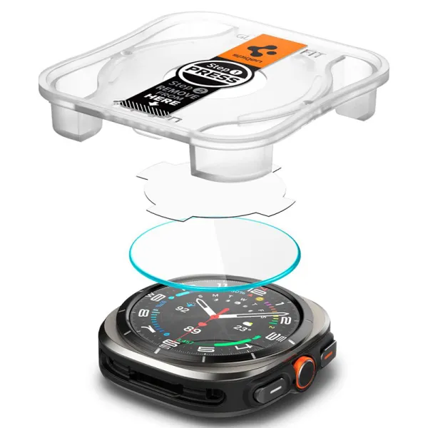Spigen GLAS.TR EZ FIT 2-Pack - Tempered glass for Samsung Galaxy Watch Ultra 47 mm (2025/2024) (2 pieces)