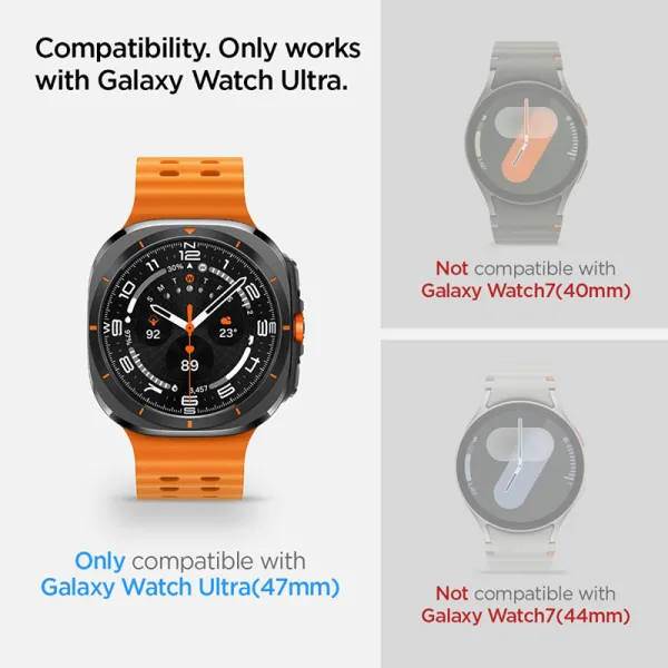 Spigen GLAS.TR EZ FIT 2-Pack - Tempered glass for Samsung Galaxy Watch Ultra 47 mm (2025/2024) (2 pieces)