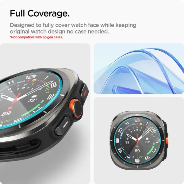 Spigen GLAS.TR EZ FIT 2-Pack - Tempered glass for Samsung Galaxy Watch Ultra 47 mm (2025/2024) (2 pieces)