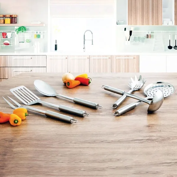 Šaukštas su skylėmis Quid Kitchen Renova Plienas Metalinis 35,2 x 11,8 x 4,4 cm