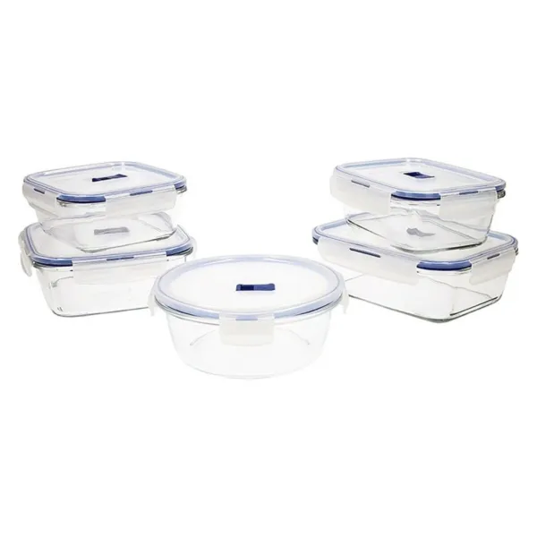 Padažinių rinkinys Luminarc Pure Box Active (5 pcs) Dvispalviais stiklas 43 x 32 x 18 cm (5 vnt.)