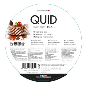 Cake Mould Quid Sweet Grey Black Metal 25 x 3 cm