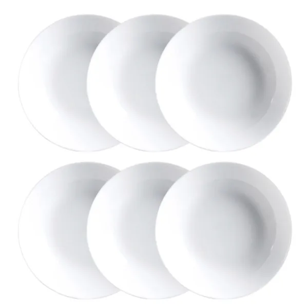 Plokštelių rinkinys Luminarc Diwali 6 pcs Balta stiklas