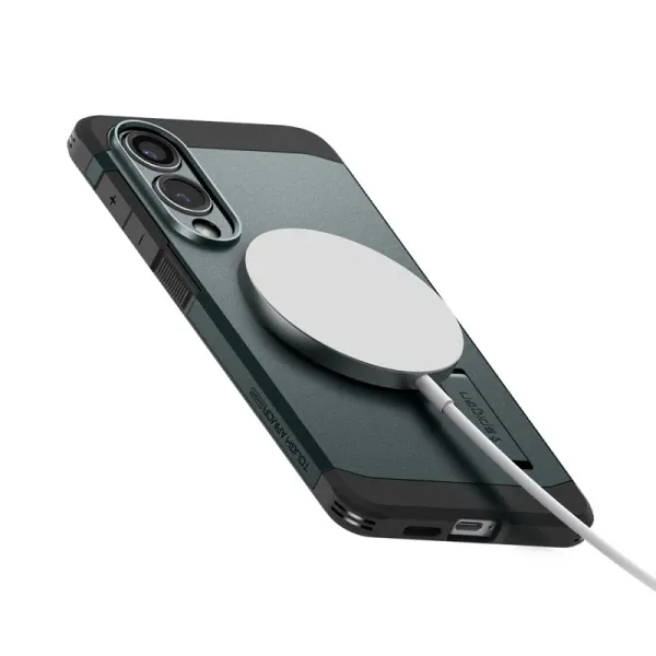 Spigen Tough Armor MagSafe - Case for Samsung Galaxy S25 Edge (Abyss Green)