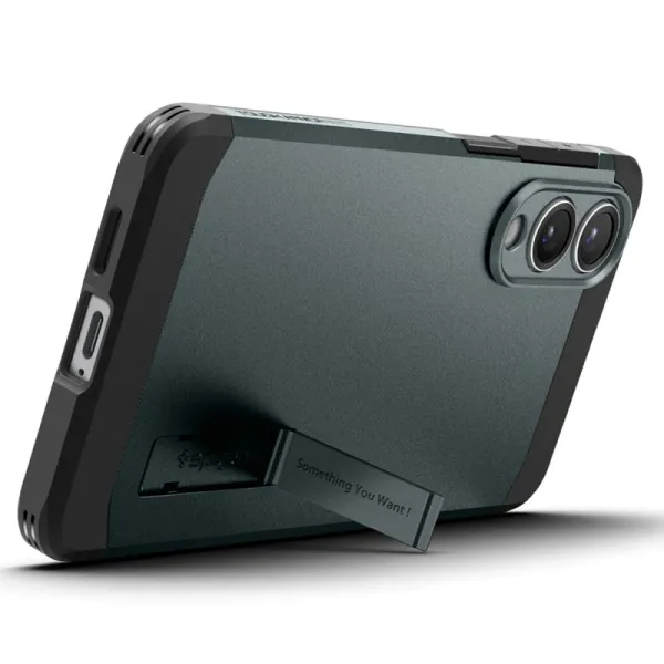 Spigen Tough Armor MagSafe - Case for Samsung Galaxy S25 Edge (Abyss Green)