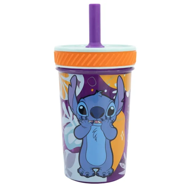 Disney Stitch - Dropsafe Non-Tip Cup with Silicone Straw from the Aloha Collection 370 ml