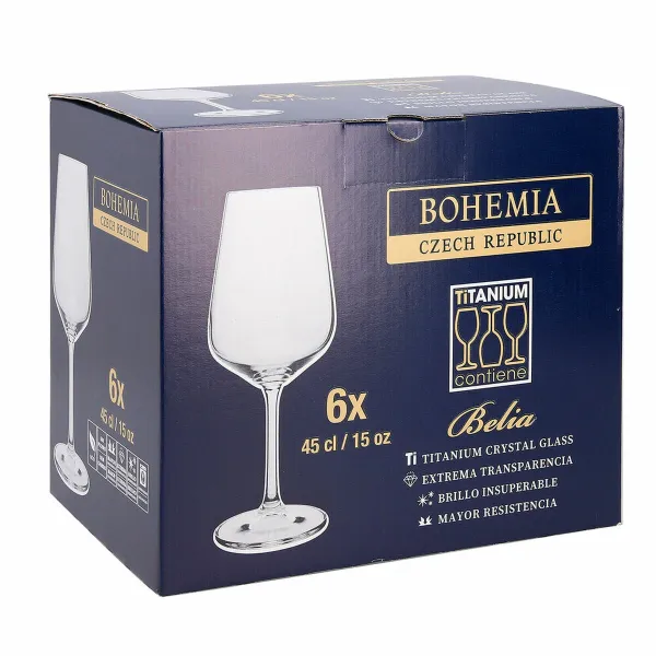 Viinilasi Belia Läpinäkyvä 450 ml 6 Kappaletta