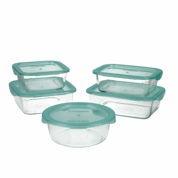 Eväsrasiasetti Luminarc Keep'n Lagon Kristalli Kaksivärinen (5 pcs)