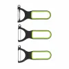 Vaisių ir daržovių skustukas Quid Veggy Metalinis Žalia (3 vnt.) (19 x 10 x 5 cm)