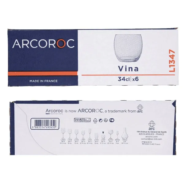 Набор стаканов Arcoroc Islande Прозрачный Cтекло 200 ml (12 штук)