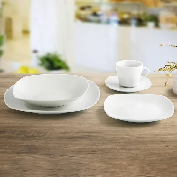 Plokščia lėkštė Quid Novo Vinci Balta Keramikinis Ø 26,6 cm 26,6 cm (6 vnt.) (Pack 6x)