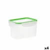 Герметичная коробочка для завтрака Quid Greenery 1,8 L Прозрачный Пластик (Pack 4x)