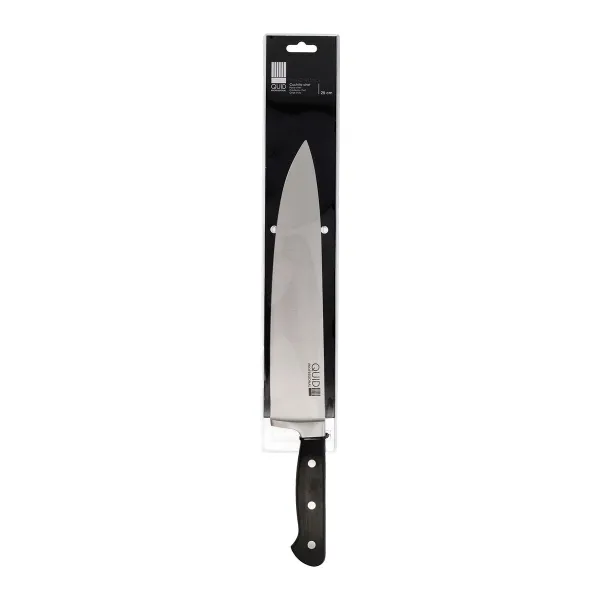 Поварской нож Quid Professional Inox Chef Black Чёрный Металл 25 cm (Pack 6x)