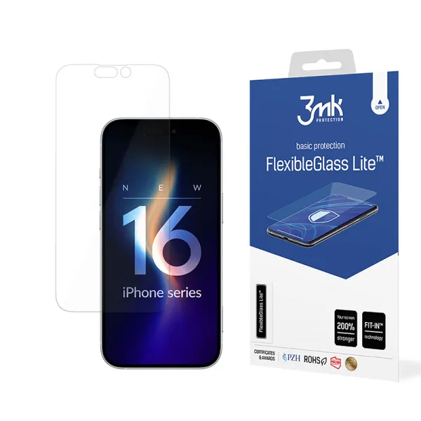 3mk FlexibleGlass Lite - Hybrid Glass for iPhone 16