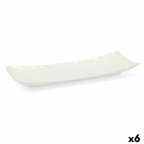 поднос для закусок Quid Select Белый Керамика 20,5 x 7,5 cm (6 штук) (Pack 6x)