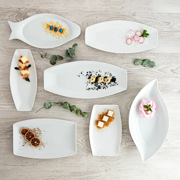 Serviravimo Lėkštė Quid Gastro Keramikinis Balta (31 x 14,5 x 5,5 cm) (Pack 6x)