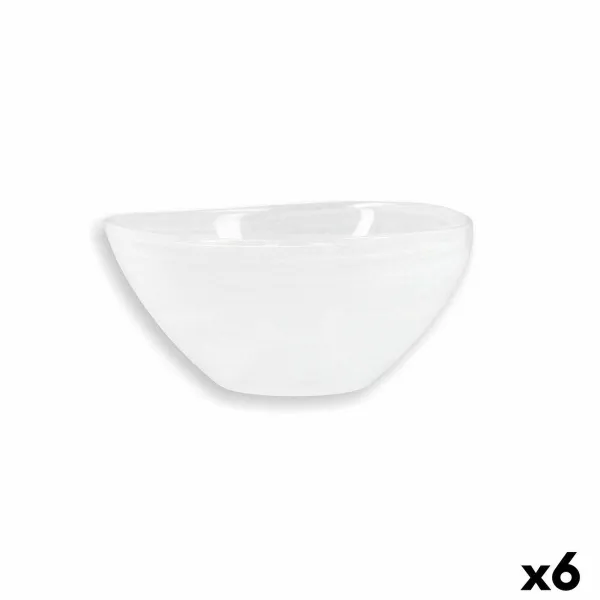 Salātu Trauks Quid Boreal Ø 14 cm Balts Stikls (6 gb.) (Pack 6x)