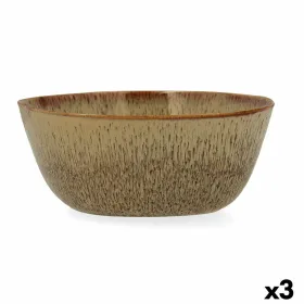 Salaattikulho Bidasoa Ikonic 20 x 19,5 x 8,5 cm Keraminen Ruskea 3 Kappaletta (Pack 3x)
