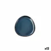 Litteä Lautanen Bidasoa Ikonic Sininen Keraminen 11 x 11 cm (12 osaa) (Pack 12x)