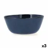 Salaattikulho Bidasoa Ikonic Keraminen Sininen (20 x 19,5 x 8,5 cm) (Pack 3x)