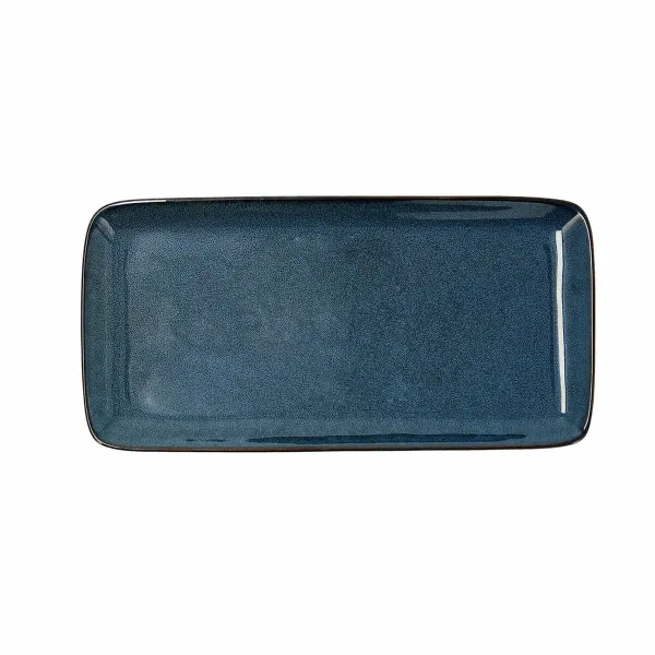 Pasniegšanas Plate Bidasoa Ikonic Keramika Zils (28 x 14 cm) (Pack 4x)