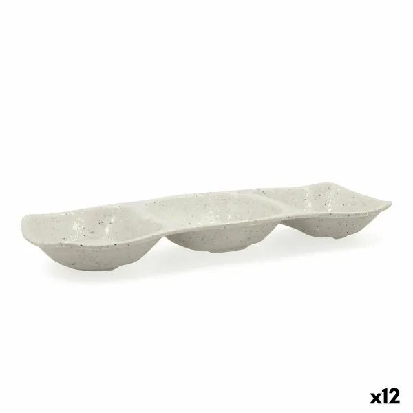 Välipalatarjotin Bidasoa Ikonic Harmaa Muovinen Melamiini 28,6 x 10,9 x 3,1 cm (12 osaa) (Pack 12x)