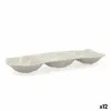 Välipalatarjotin Bidasoa Ikonic Harmaa Muovinen Melamiini 28,6 x 10,9 x 3,1 cm (12 osaa) (Pack 12x)