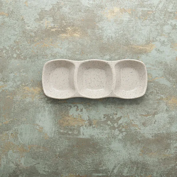 Užkandžių dėklas Bidasoa Ikonic Pilka Plastmasinis Melaminas 28,6 x 10,9 x 3,1 cm (12 vnt.) (Pack 12x)