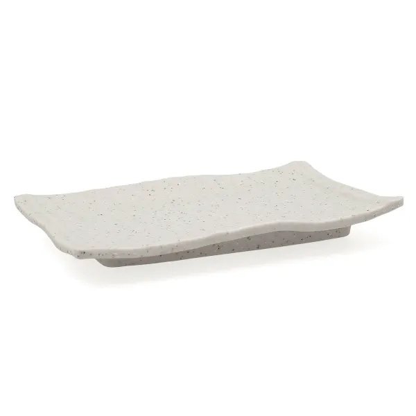 Litteä Lautanen Bidasoa Ikonic Harmaa Muovinen Melamiini 20,7 x 13 x 2 cm (12 osaa) (Pack 12x)