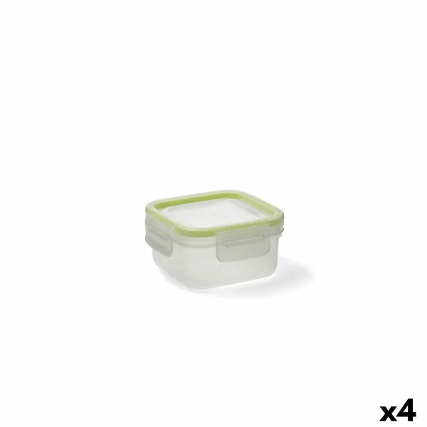 Hermetiška priešpiečių dėžutė Quid Greenery 300 ml Skaidrus Plastmasinis (Pack 4x)