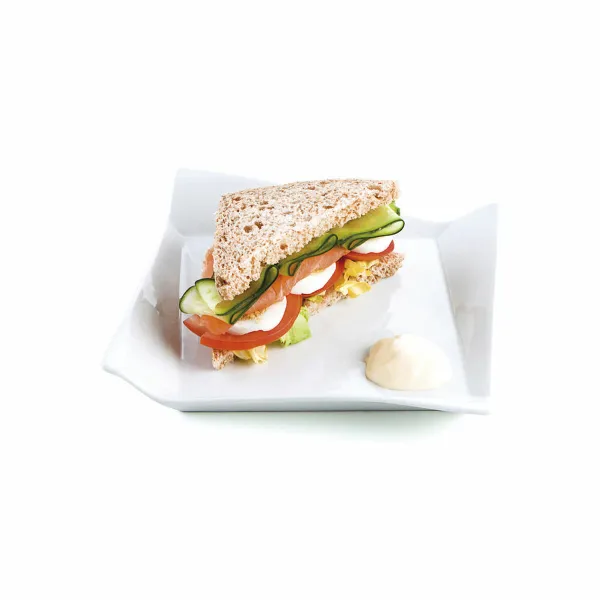 Плоская тарелка Quid Gastro Fresh Белый Керамика Сэндвич (8 штук)