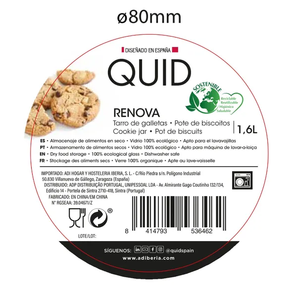 Alavas Quid Renova Skaidrus stiklas 1,6 L