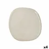 Flat plate Bidasoa Ikonic Ceramic White (26,5 x 25,7 x 1,5 cm) (Pack 4x)