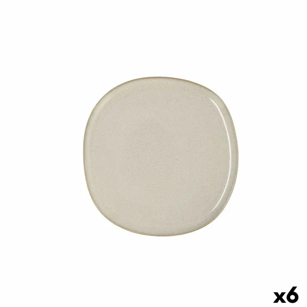 Plakans trauks Bidasoa Ikonic Balts Keramika 20,2 x 19,7 cm (6 gb.) (Pack 6x)