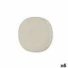 Plakans trauks Bidasoa Ikonic Balts Keramika 20,2 x 19,7 cm (6 gb.) (Pack 6x)