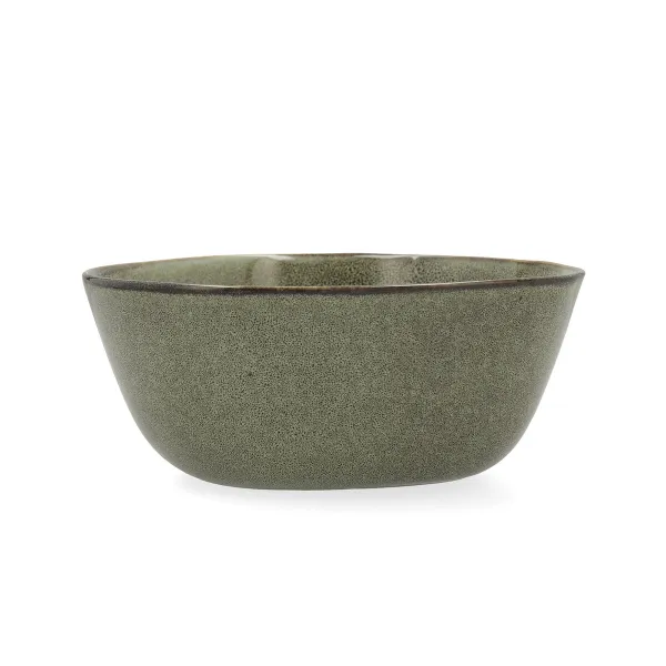 Salaattikulho Bidasoa Ikonic Keraminen Vihreä (20 x 19,5 x 8,5 cm) (Pack 3x)
