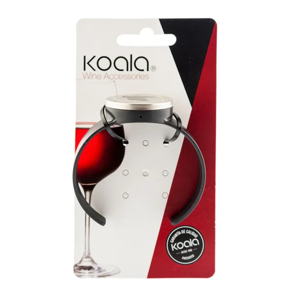 Vyno termometras Koala Bodega Laikrodis Juoda Plastmasinis 7,5 x 7,5 cm (Pack 12x)