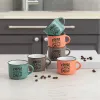 Krūzīšu komplekts Quid Frappe Deco Keramika 80 ml Daudzkrāsains