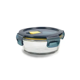 Герметичная коробочка для завтрака Quid Astral 400 ml 14 x 14 x 6 cm Синий Cтекло