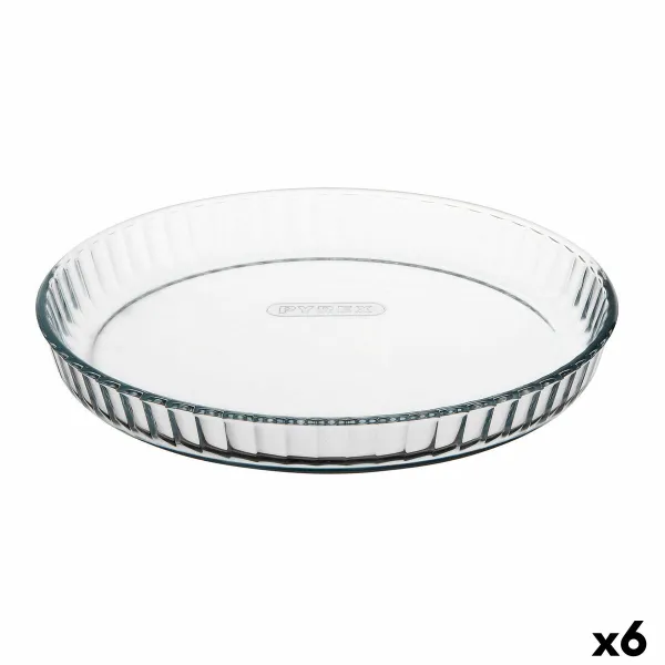 Kakkuvuoka Pyrex Classic Vidrio Läpinäkyvä Lasi Tasapinta Pyöreä 27,7 x 27,7 x 3,5 cm 6 osaa