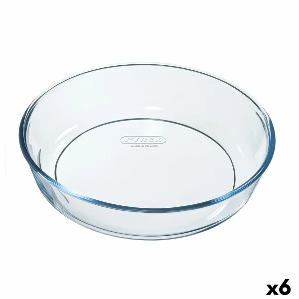 Kūkas Veidne Pyrex Classic Vidrio Caurspīdīgs Stikls Apaļš 26 x 26 x 6 cm 6 gb.