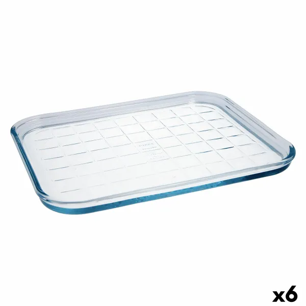 Stačiakampė liejimo forma Pyrex Classic Vidrio Skaidrus stiklas 33 x 27 x 2 cm Plokščias (6 vnt.)