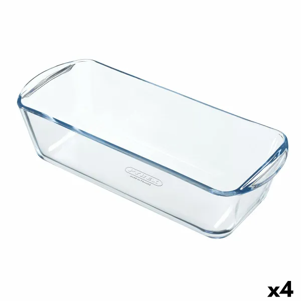 Uuni vuoka Pyrex Classic Vidrio Suorakulmainen Läpinäkyvä 32 x 12 x 8 cm (4 osaa)