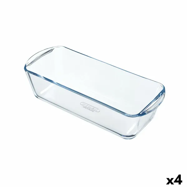 Krāsns Veidne Pyrex Classic Vidrio Taisnstūra Caurspīdīgs Stikls 28 x 11 x 8 cm (4 gb.)
