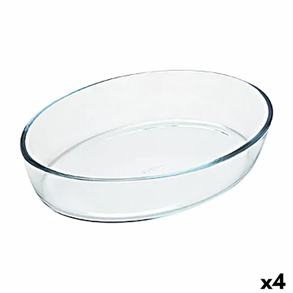 Orkaitės Indas Pyrex Classic Vidrio Skaidrus stiklas ovalus 40 x 28 x 7 cm (4 vnt.)